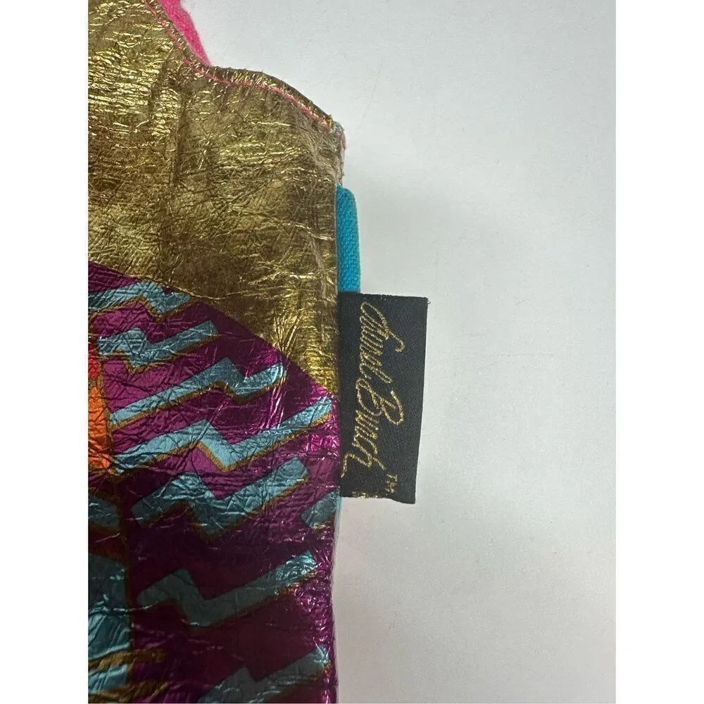 Laurel Burch Colorful Wild Cats Foil Medium Scoop Tote